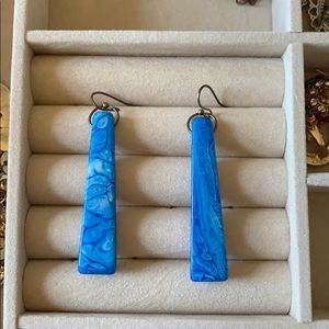 Blue dangly earrings